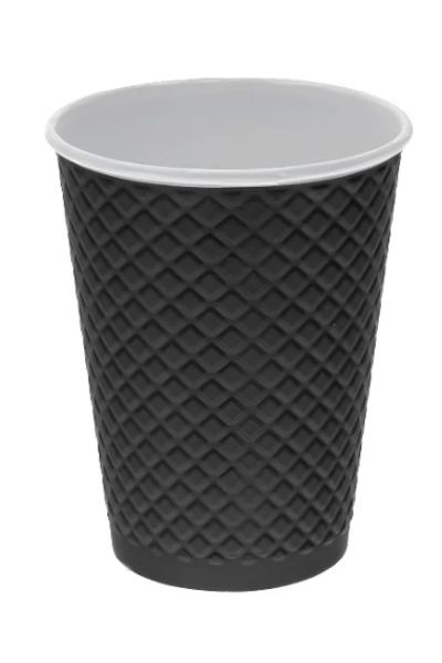 картинка Стакан бумажный 400 мл Waffle Black 25 шт.