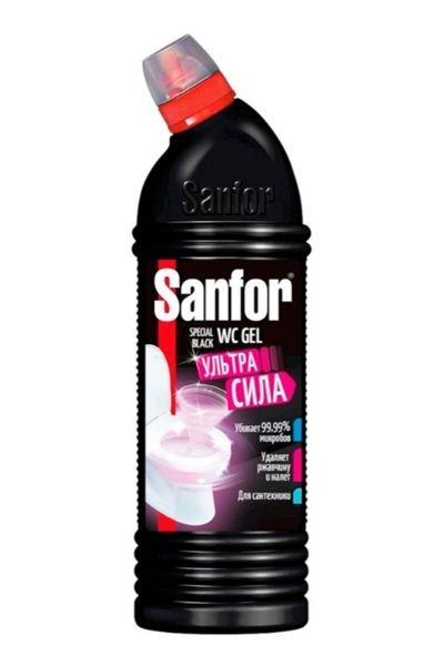 картинка Гель для чистки санузла  Sanfor WC Special Black 1000 мл