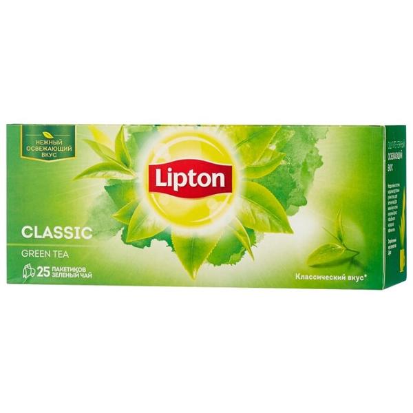 картинка Чай Lipton зеленый Classic Green пакетики 25х1,7 г