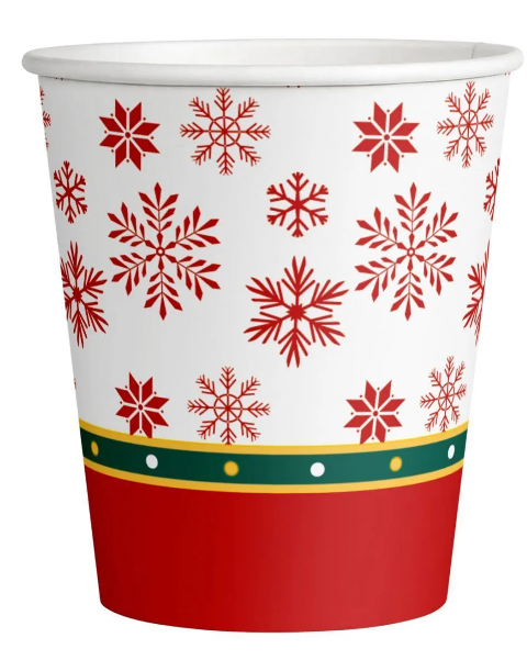 картинка Стакан бумажный 250 мл однослойный 50 шт. "Новый год "