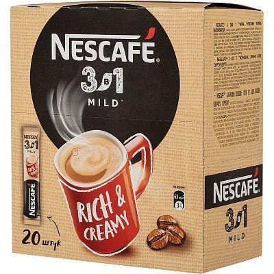 картинка Кофейный напиток Nescafe 3 в 1 Мягкий растворимый 20х14,5 г