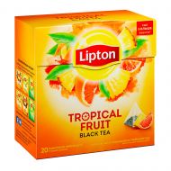 картинка Чай Lipton черный Tropical Fruit тропические фрукты 20 пир.