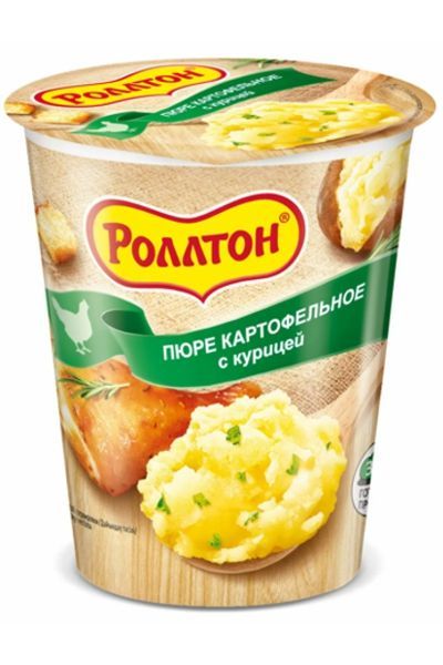картинка Пюре картофельное Роллтон с курицей, 55 г