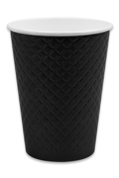картинка Стакан бумажный 300 мл Waffle Black 25 шт.
