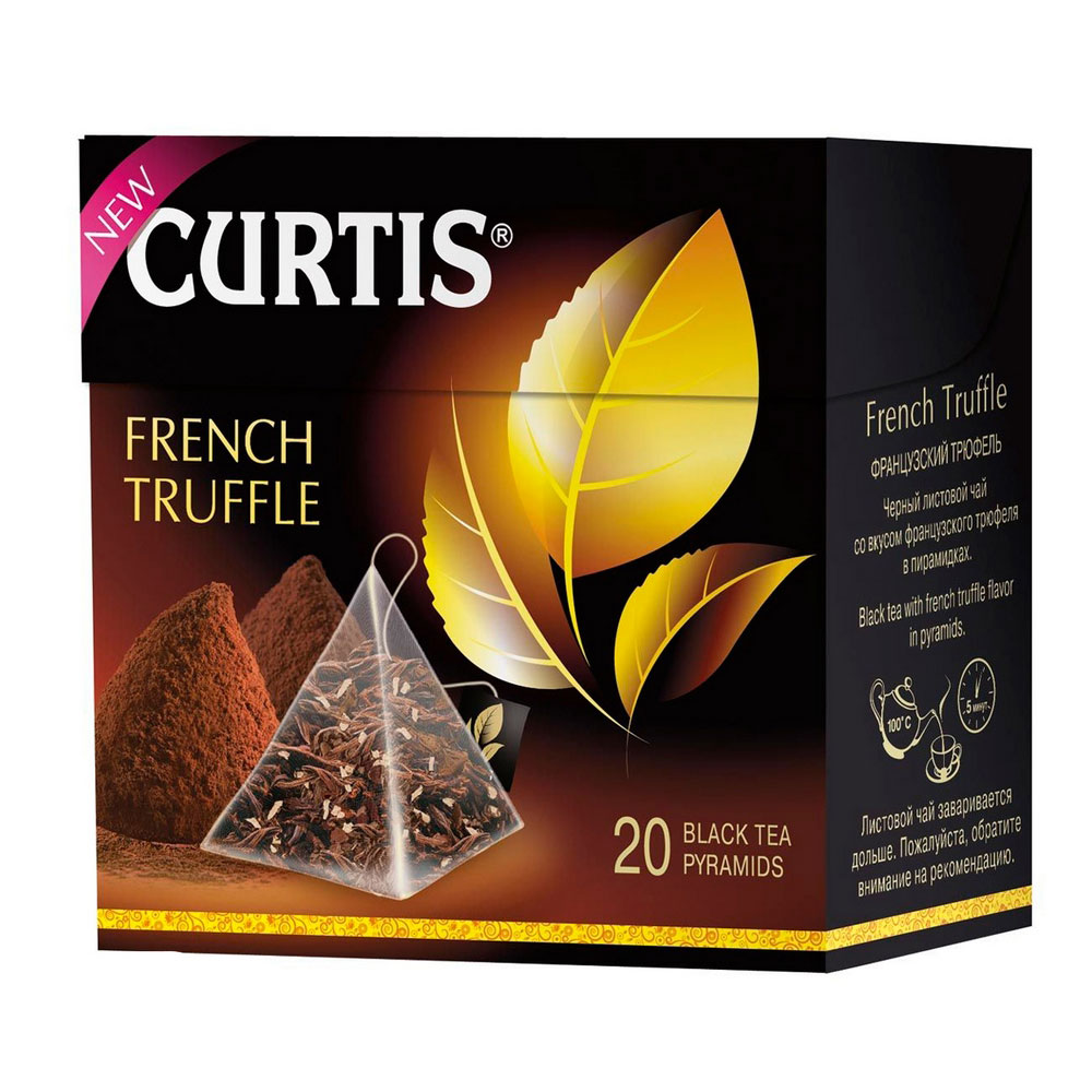 картинка Curtis черн.Французский Трюфель, со вкусом французского трюфеля  пач.20 пирамид.