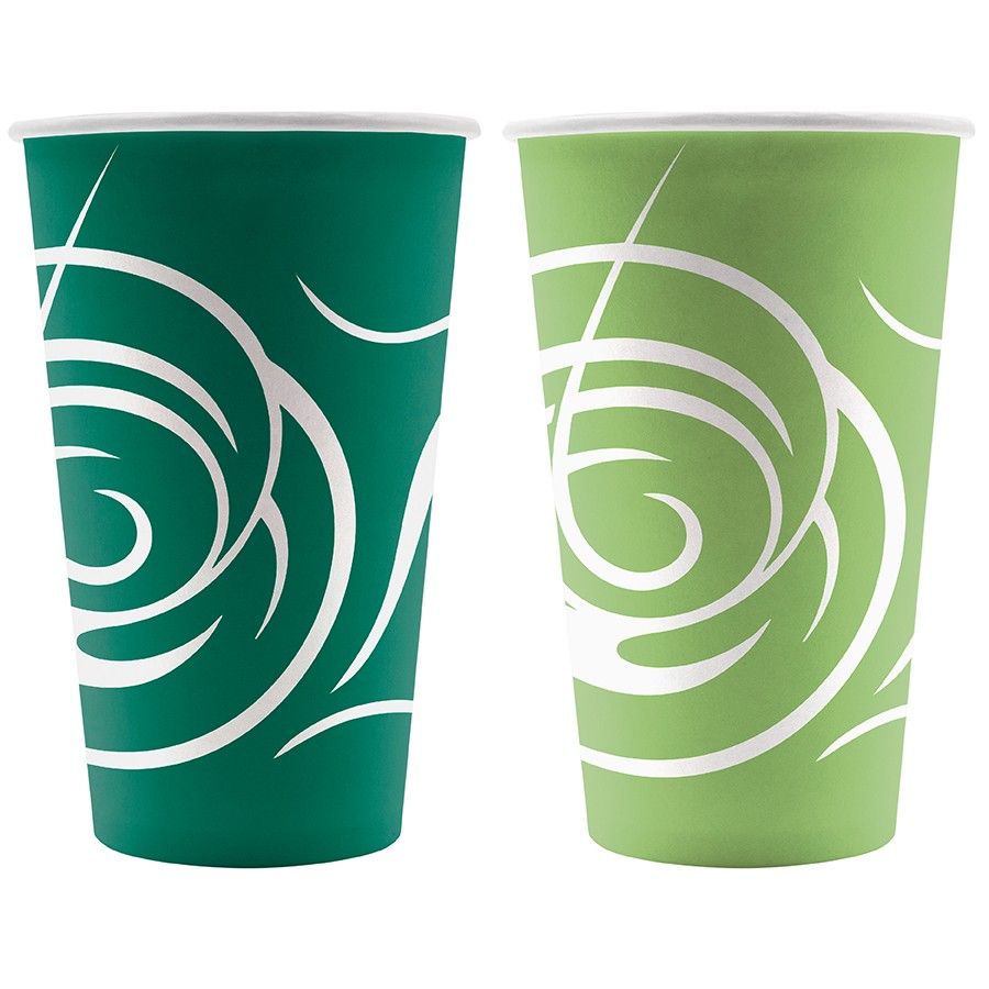картинка Стакан бумажный 400 мл однослойный 50 шт. Крема грин