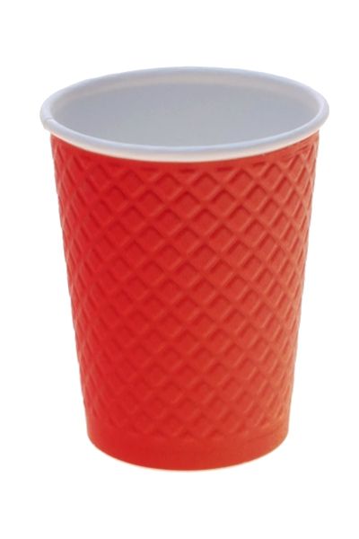 картинка Стакан бумажный 400 мл, 25 шт., "Waffle Red" 