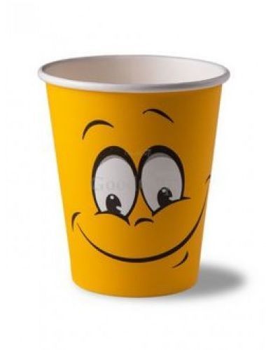 картинка Стакан бумажный 250 мл однослойный 50 шт., "СМАЙЛ"