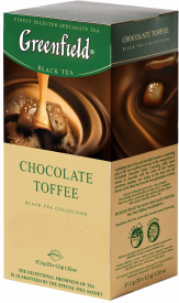 картинка Чай Greenfield черный Chocolate Toffee карамель шоколад 25 пак.