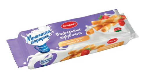 картинка Вафельные трубочки Молочный сюрприз, 170 г