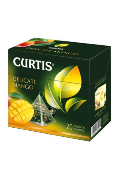 картинка Чай Curtis зеленый Нежный Манго манго, ананас, апельсин пирамидки 20х1,8 г