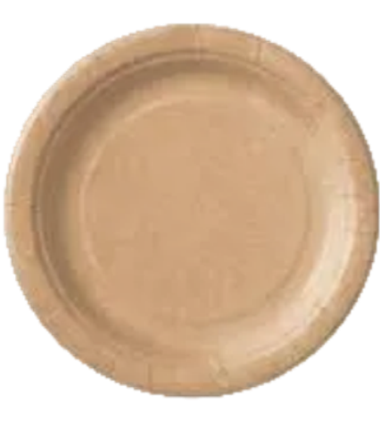 картинка Тарелка бумажная Крафт  D180 уп. 50 шт.