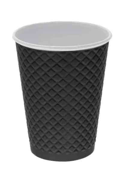 картинка Стакан бумажный 400 мл Waffle Black 25 шт.