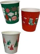 картинка Стакан бумажный 250 мл  50 шт. Новогодний микс