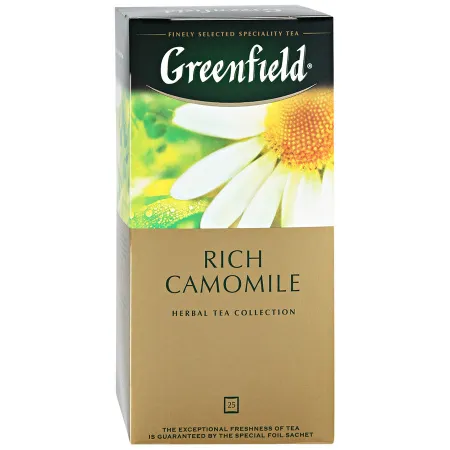 картинка Чай Greenfield травяной RichCamomile яблоко, корица 25 пак.