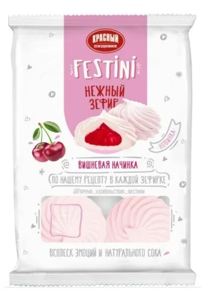 картинка Зефир FESTINI с вишневой начинкой 250 г