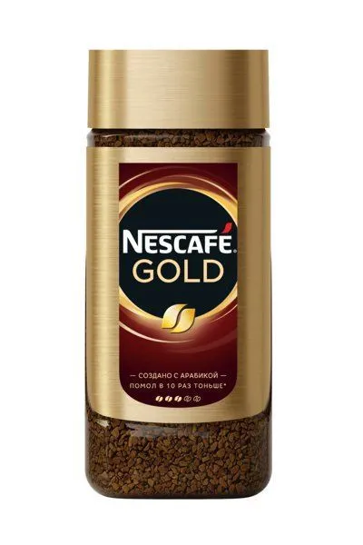 картинка Кофе Nescafe Gold растворимый сублимированный ст/банка 190 г