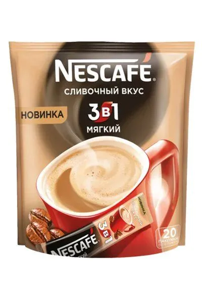 картинка Кофейный напиток Nescafe 3 в 1 Мягкий растворимый 20х14,5