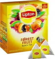 картинка Чай Lipton черный Forest Fruit лесные ягоды пирамидки 20х1,7 г