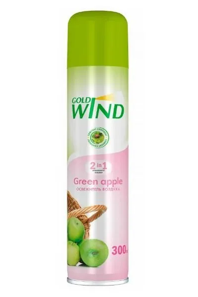 картинка Освежитель воздуха  Gold Wind Green apple 300 мл, РОССИЯ