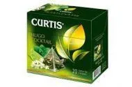 картинка Чай Curtis зеленый Хьюго Коктейль цедра цитрус., мята, бузина и аромат лайма пирамидки 20х1,8 г