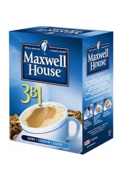 картинка Кофейный напиток Максвелл Хауз 3 в 1 12х14 г