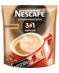 картинка Кофейный напиток Nescafe 3 в 1 Мягкий растворимый 20х14,5
