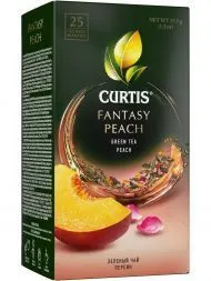 картинка Чай Curtis зеленый Фантазийный Персик с лемонграссом и лепестками роз пакетики 25х1,5 г 