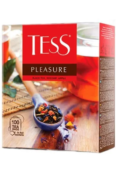 картинка Чай Tess черный Pleasure саше 100 х 1.5 г